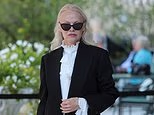 Pamela Anderson, 59, looks effortlessly chic as she boards a water taxi in Venice after stunning red carpet appearance