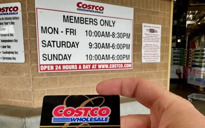 Most national retailers close on two public holidays. Costco closes before 7.
