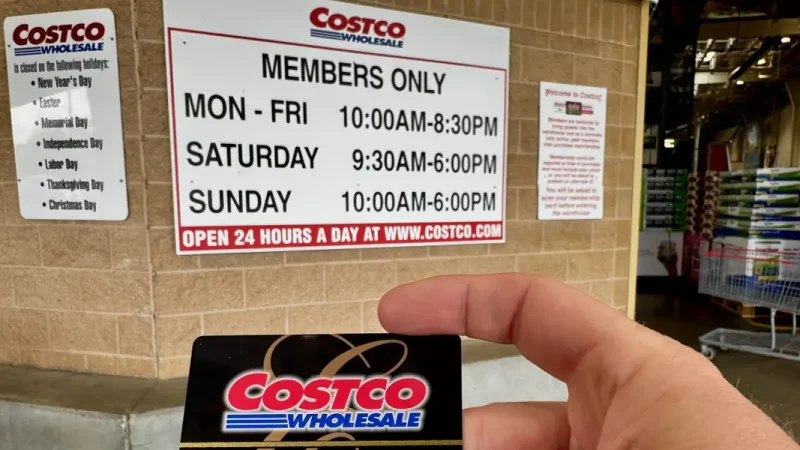 Most national retailers close on two public holidays. Costco closes before 7.