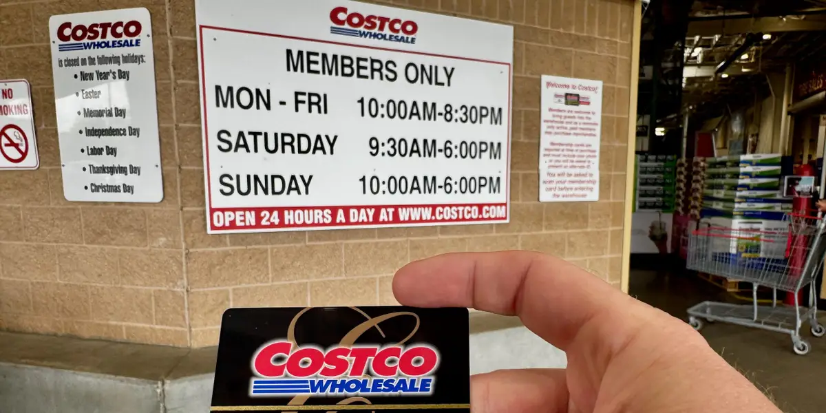 Most national retailers close on two public holidays. Costco closes before 7.
