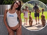 Millie Bobby Brown poses in bikini bottoms while sharing sweet photos with daughter and husband Jake Bongiovi during family trip to Italy
