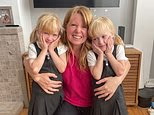 Mother who was told her twins had just a 10% chance of survival after 'devastating' pregnancy complication celebrates their first day of school