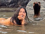 Salma Hayek strips off for a nude swim and says she's 'grateful' as she celebrates her milestone 60th birthday