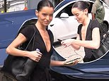 Maura Higgins dons a plunging leotard as she works up a sweat during Dancing With The Stars rehearsals during the 'fix' line