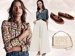 Harriet Sperling just wore a gorgeous high street floral blouse and ME+EM jacket at Burghley - and it's an effortless outfit formula for autumn