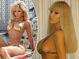 Bianca Censori AGAIN copies husband Kanye West's ex-wife Kim Kardashian in racy retro bikini photos and blonde wig
