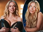 Sydney Sweeney goes NAKED for the raunchiest ad yet, as the bombshell actress uses footballs to protect her modesty