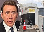 Nicolas Cage's sinkhole drama intensifies as neighbors are forced from their homes... but there's no sign of an Oscar winner