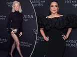 Pamela Anderson, 59, shows A LOT of legs, while Salma Hayek, 60, is an ageless bombshell at the Kering Foundation star gala in New York